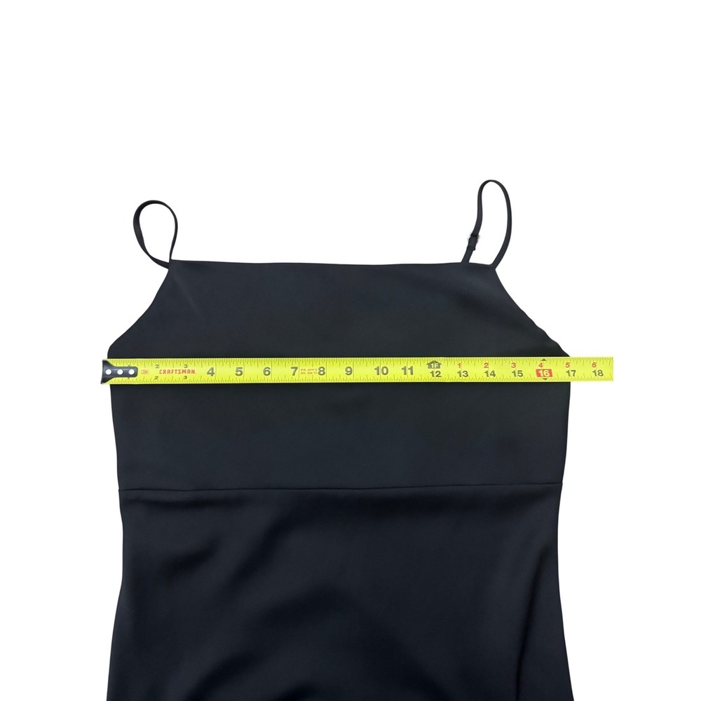 Becool Black Cowl Neck Satin Midi Slip Dress Small Sleeveless - Picture 5 of 7